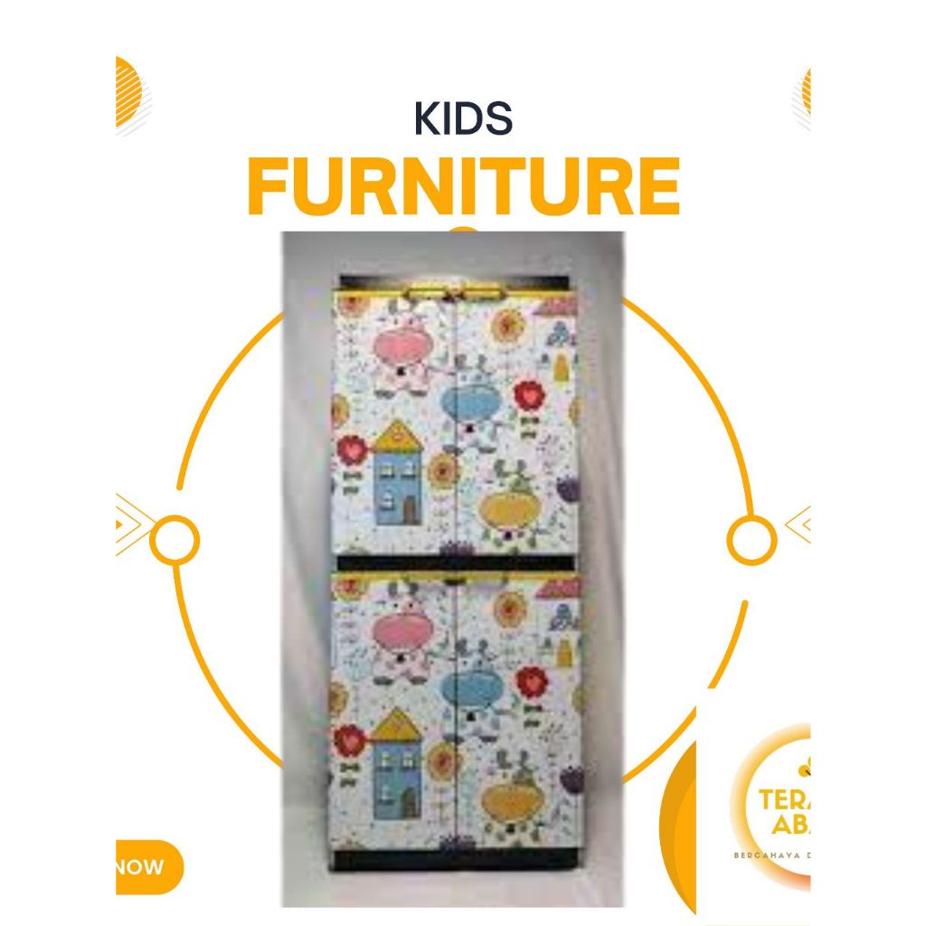 LEMARI PLASTIK JUMBO KUNCI KARAKTER SAPI/ LEMARI PLASTIK JUMBO RAK BAJU/ LEMARI PLASTIK ORLANDO