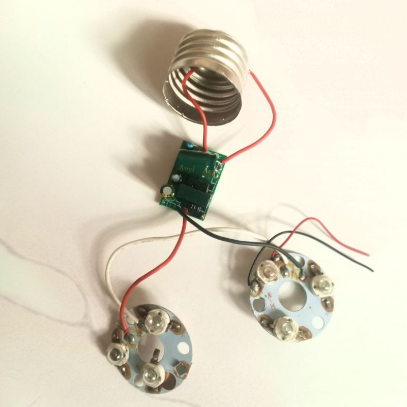 Driver led plus fiting drat dan lampu led 2 pcs  ex lampu emergency