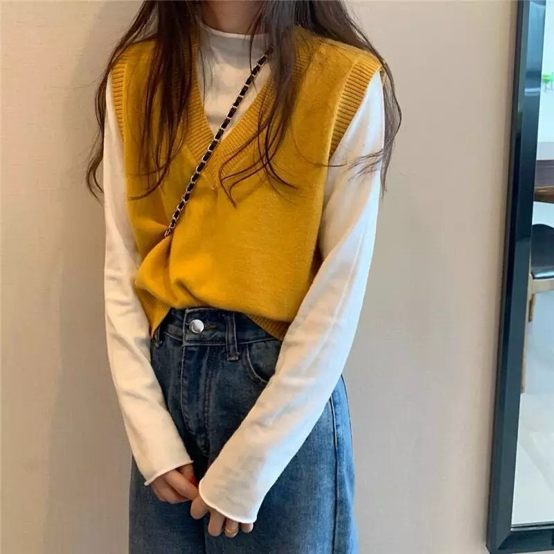 One - Rompi Vest Top Wanita/Rompi vest Wanita/Rompi Polos Wanita| Rompi knit vest wanita