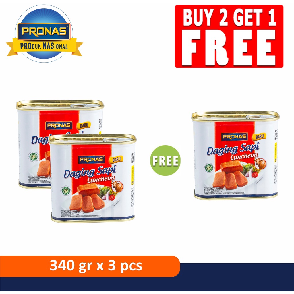 

BIG SALE PRONAS Luncheon Sapi Daging Blok Serbaguna 34 g Buy 2 Get 1 buruan