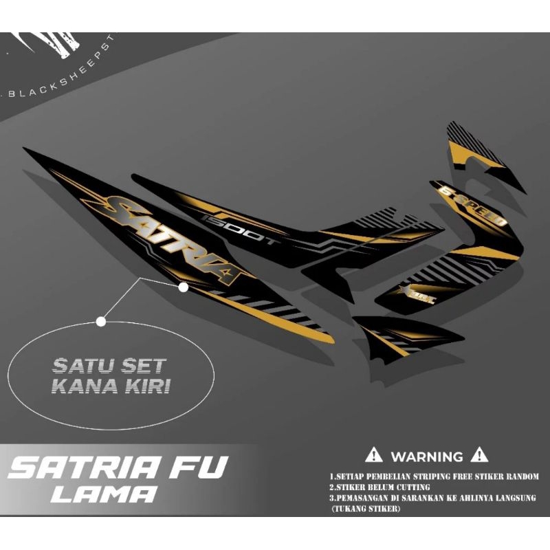 Striping Satria Fu Variasi Stiker Motor Suzuki Satria F Old Barong 2008- 2012 Lis Body Motor