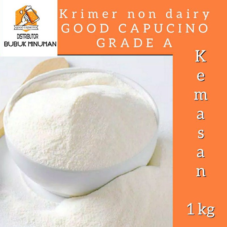 

Import Terlaris Bubuk Krimer Non dairy Good capucino Grade A kemasan 1 gr