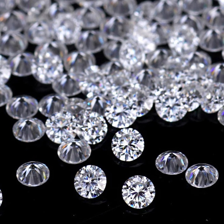 Laku Keras Berlian Tabur Moissanite Round Harga Untuk Per Paket  Butir Colour White DE VVS1 Diamond 