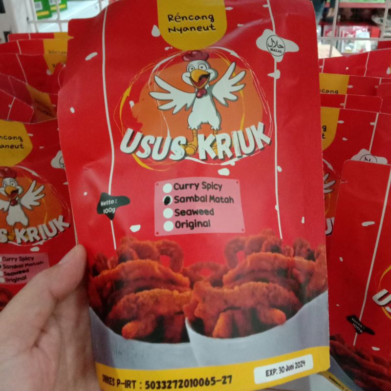 

Keripik Kripik Usus Kriuk 100gr