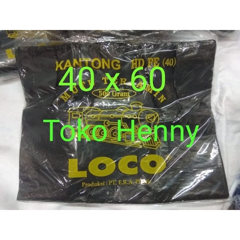 KANTONG KRESEK 40X60 ...  LOCO HITAM TEBAL ... ukuran 40 x 60 ... berat 500 gr