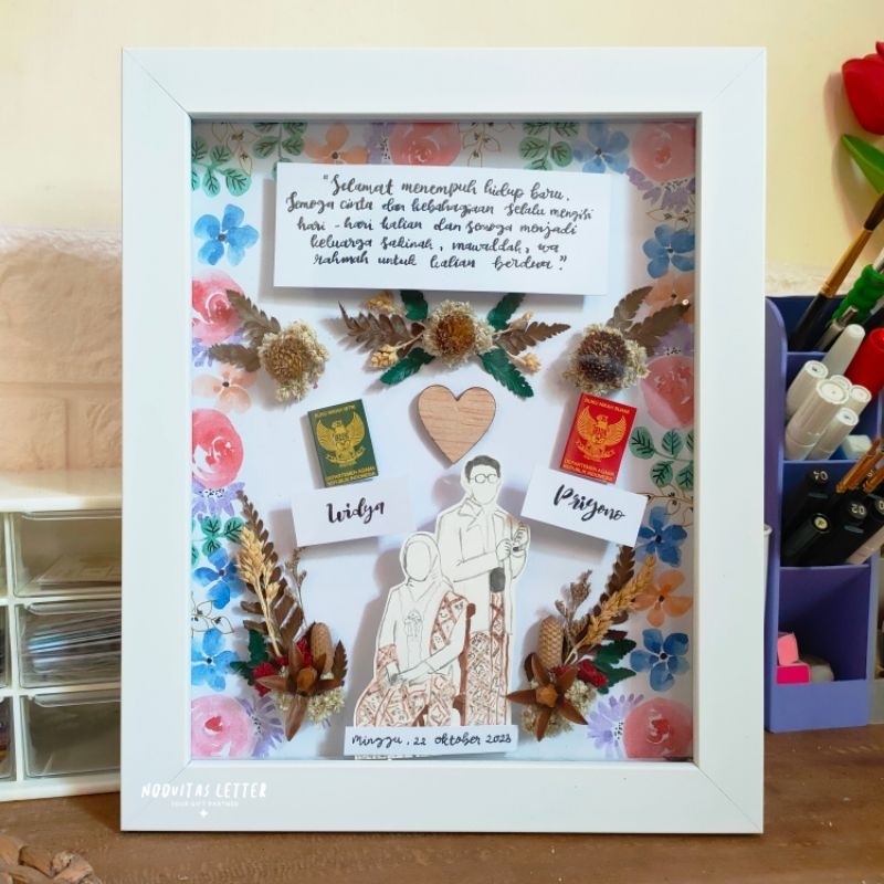 BINGKAI FOTO KADO NIKAH 3D / BOX POP UP FRAME / SCRAP FRAME