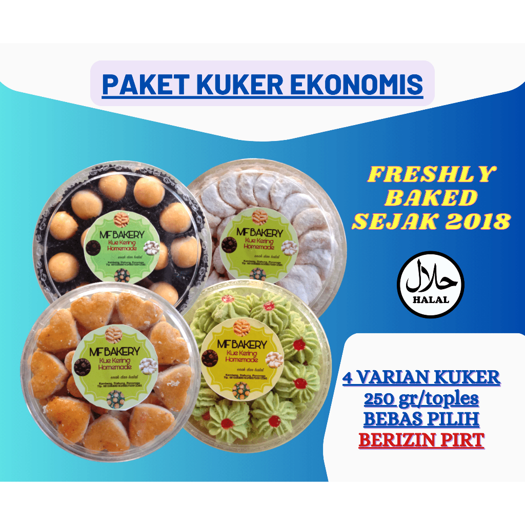 

Kue Kering Paket Lebaran Ramadhan isi 4 toples 250gr