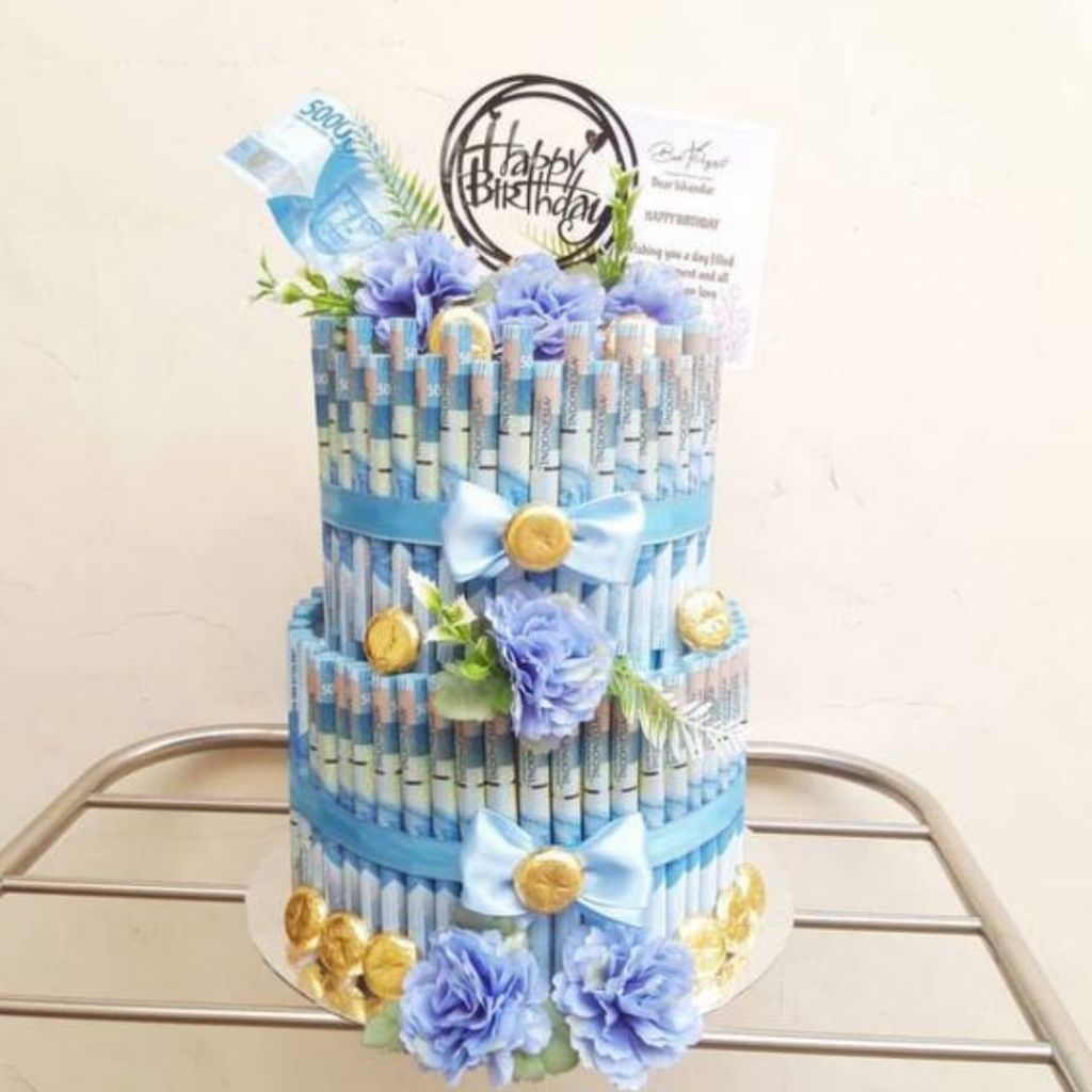 Kue Uang / Buket Money Cake / Money Cake 2-3 Layer / Buket Uang / Buket Makassar / Buket Murah Makas