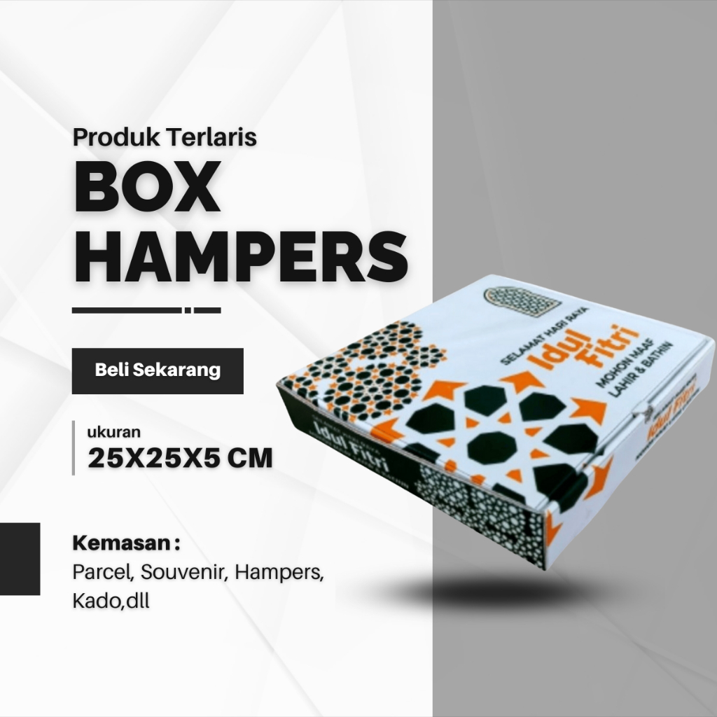 

Box_kuker 25×25×5 (KuKer Toples 250gr isi 4) Karton/Kue Kering/hampers/idul fitri/eid mubarak