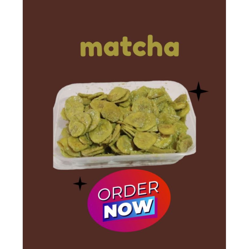 

keripik pisang lumer rasa matcha