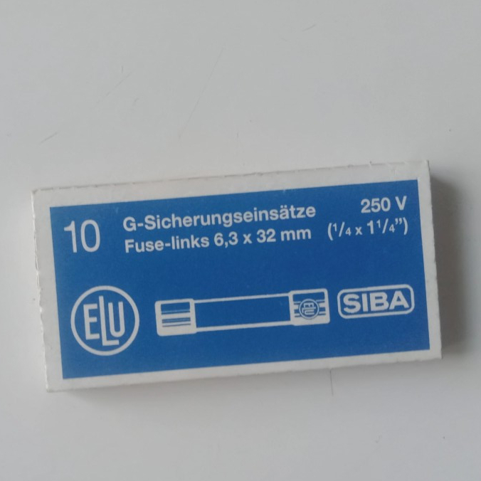 Fuse kaca 6,3x32 1A 250V Time delay Fuse SIBA P/N.7005961 Fuse kaca 6,3x32 1A 250V Time delay Fuse S