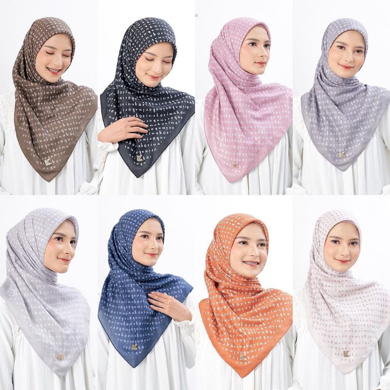 [NEW] Korina MARQUE SERIES | HIJAB JILBAB VOAL MOTIF TERBARU MONOGRAM KORINA