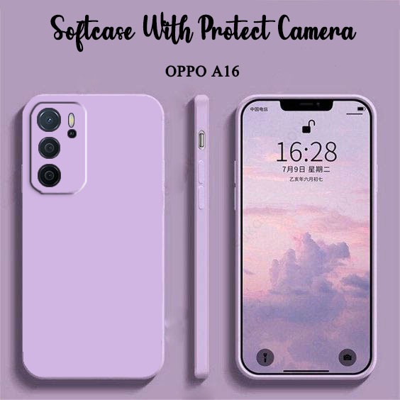 Softcase Macaron Polos Camera Protect For Oppo A16 - Case HP Oppo A16 - Casing HP Oppo A16 - Silikon