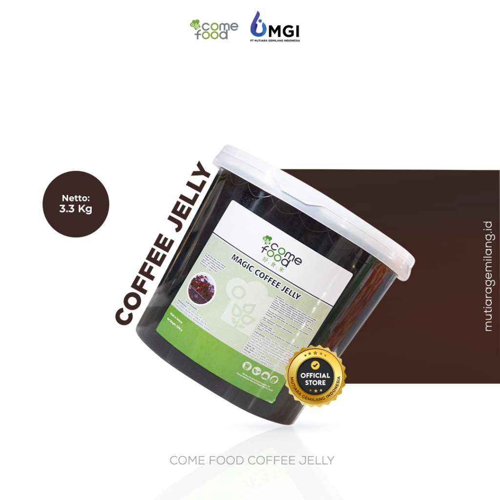 

Mutiaragemilang.id Comefood COFFEE JELLY 3.3 KG Topping Minuman Kekinian Premium Import PT MGI