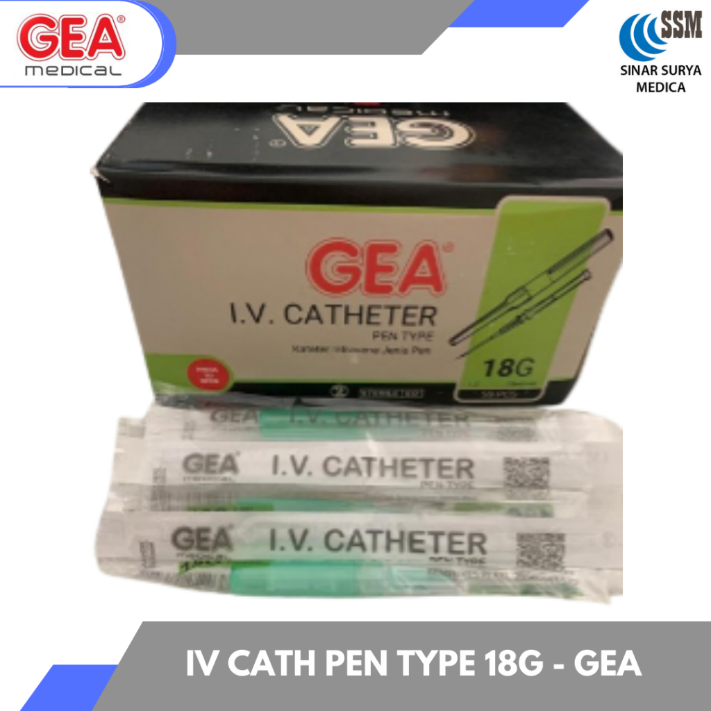 GEA I.V Catheter Penlike 18G - Jarum Infus - Kateter Penlike - 18G GEA