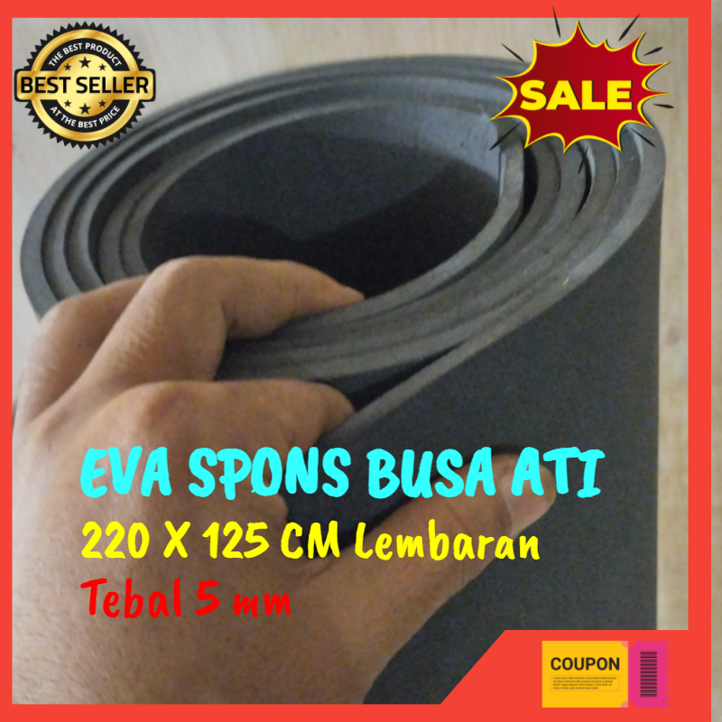 Eva Spons, Busa Ati, Foam Eva Spons, Lembaran Tebal 2 - 5mm,  Dimensi  PxL, 220cm X 125 cm
