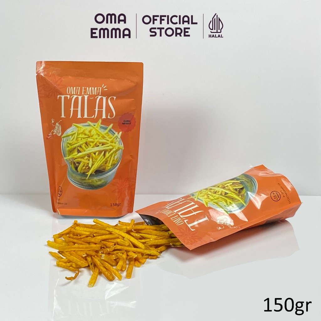 

OMA EMMA - STIK TALAS 150gr KERIPIK TALAS GURIH DAN RENYAH MAKANAN RINGAN SNACK TALAS 150GR