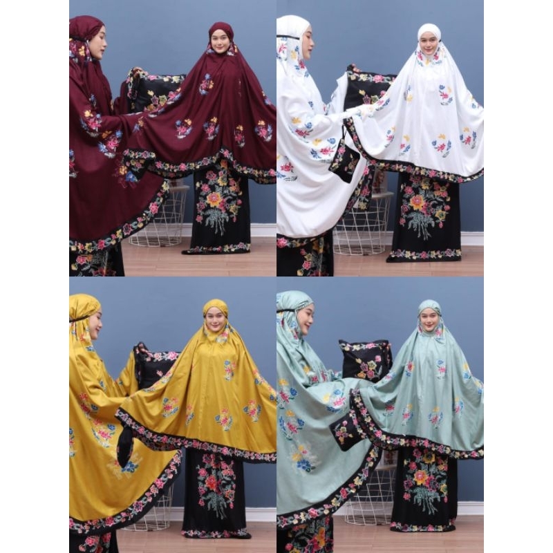 Mukena Dewasa Bunga - Batik Wahyu Kembar