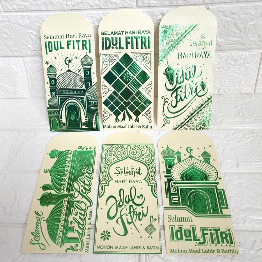 

Amplop lebaran idul fitri besar isi 6 premium motif campur