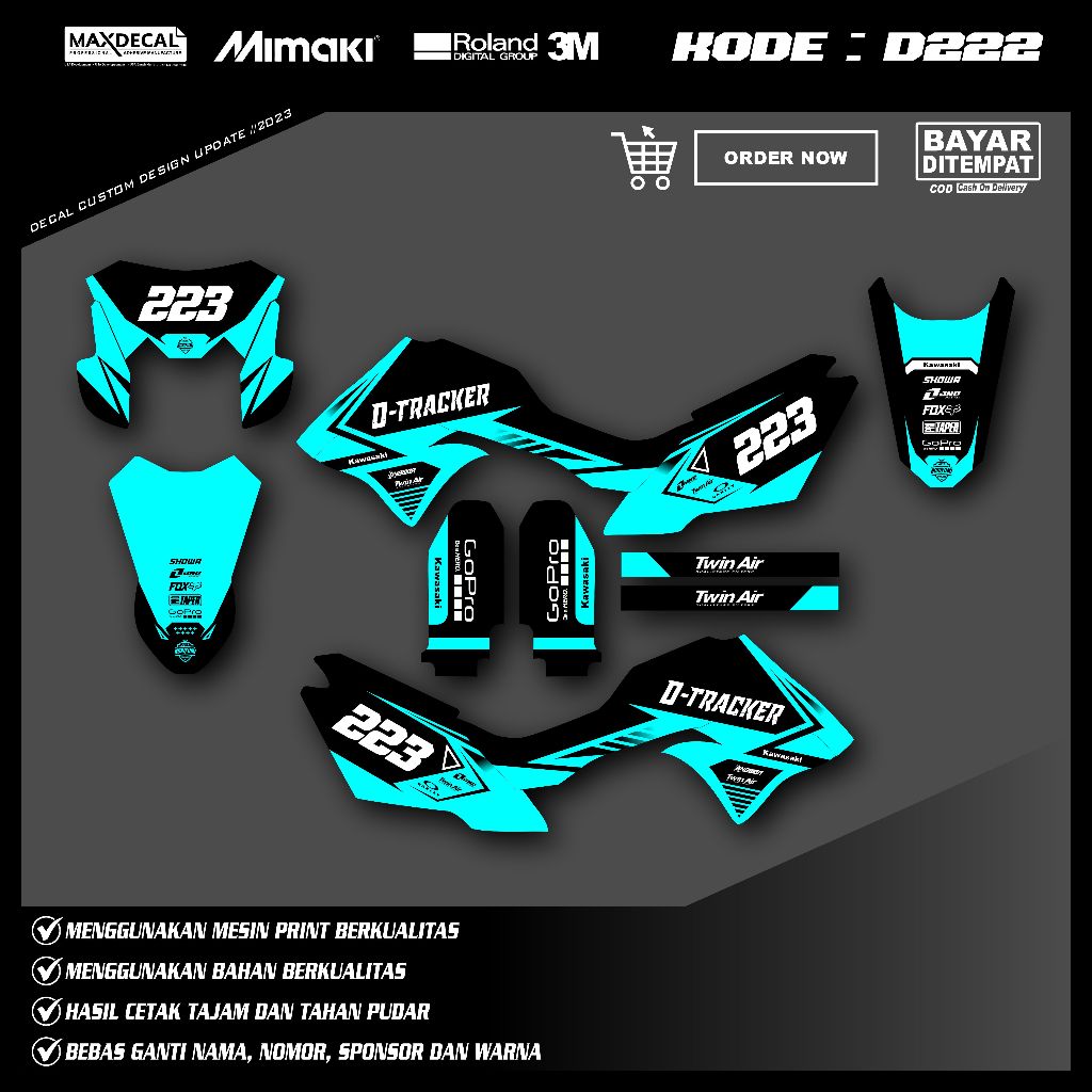 Decal KLX BF Full Bodi, Dtracker, KLX Gordon, KLX Old ( Bisa Request Desain ) 01