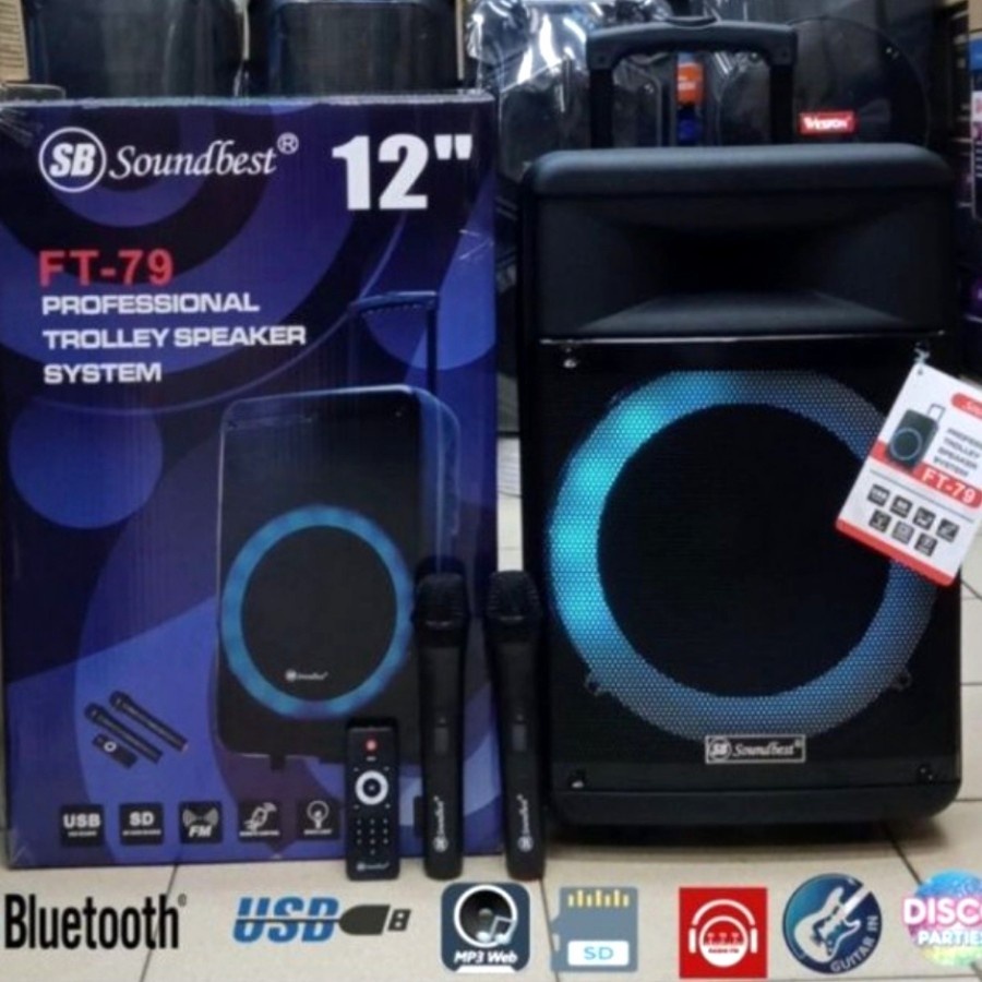 speaker portable soundbest ft79 12 inch usb Bluetooth original