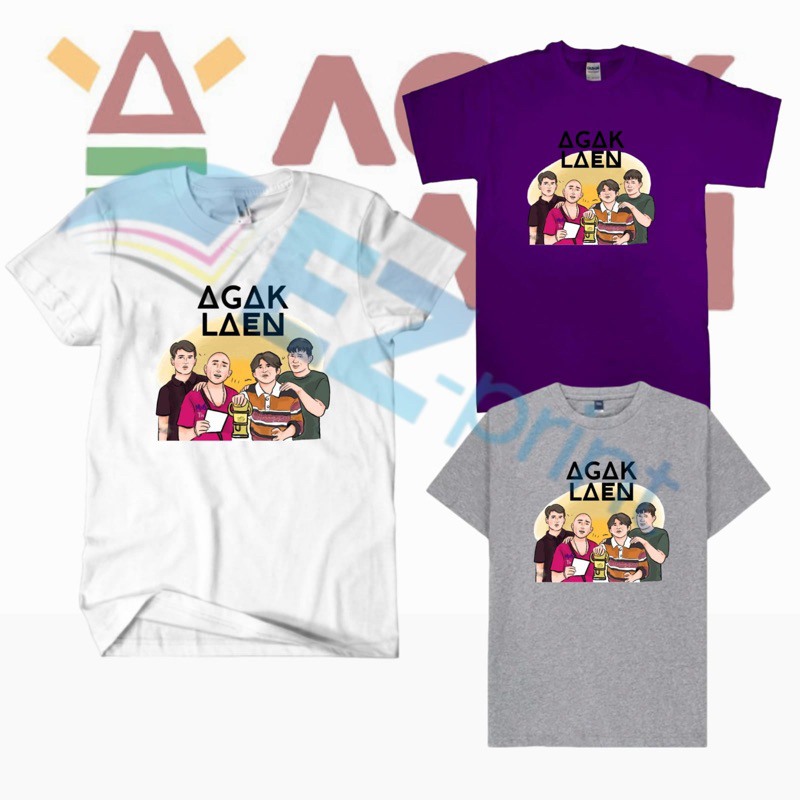 TSHIRT PORTRAIT MEMBER AGAK LAEN BORIS OKI BENE JEGEL BAJU KAOS FILM AGAKLAEN MOVIE NOBAR PODCAST
