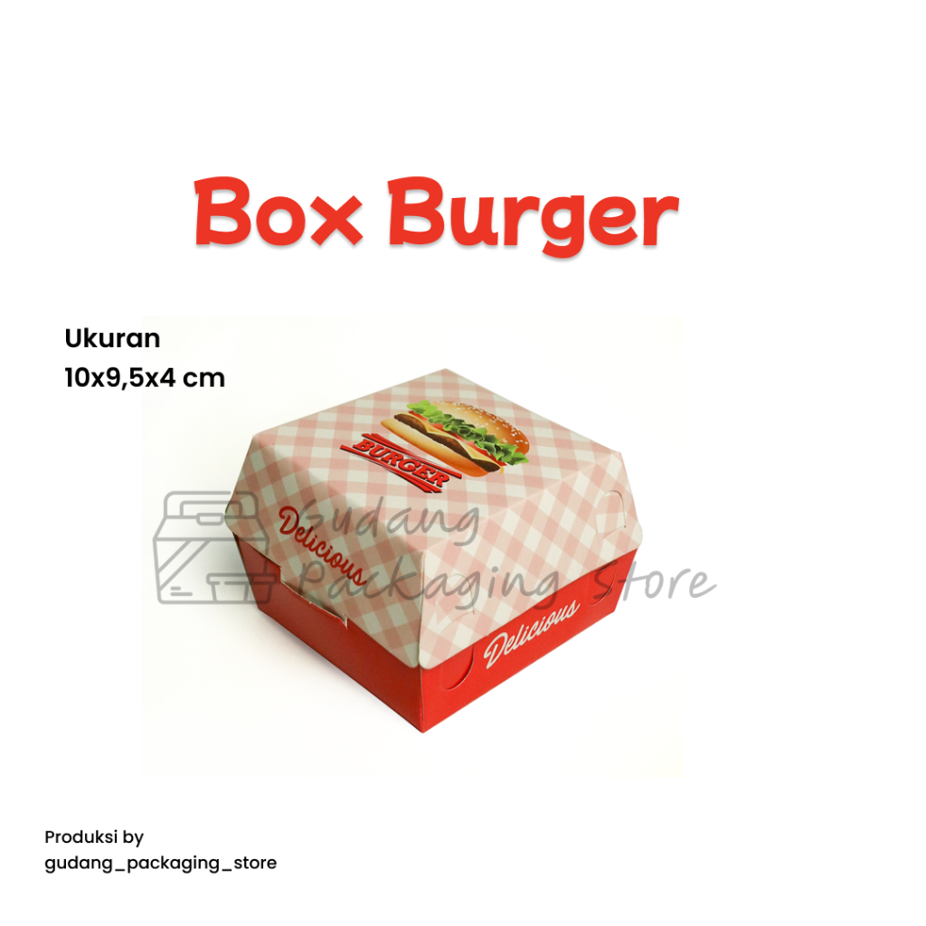 

100 pcs / Box Burger / Dus Burger /10x9