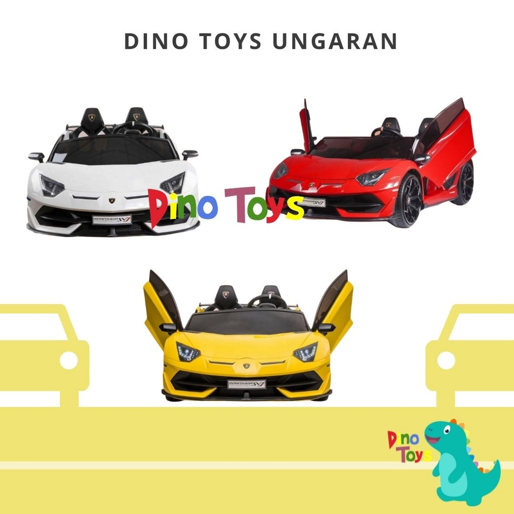 DINO TOYS UNGARAN MOBIL AKI ANAK LAMBORGHINI AVENTADOR SVJ LISENSI LICENSED NKYZ 034c