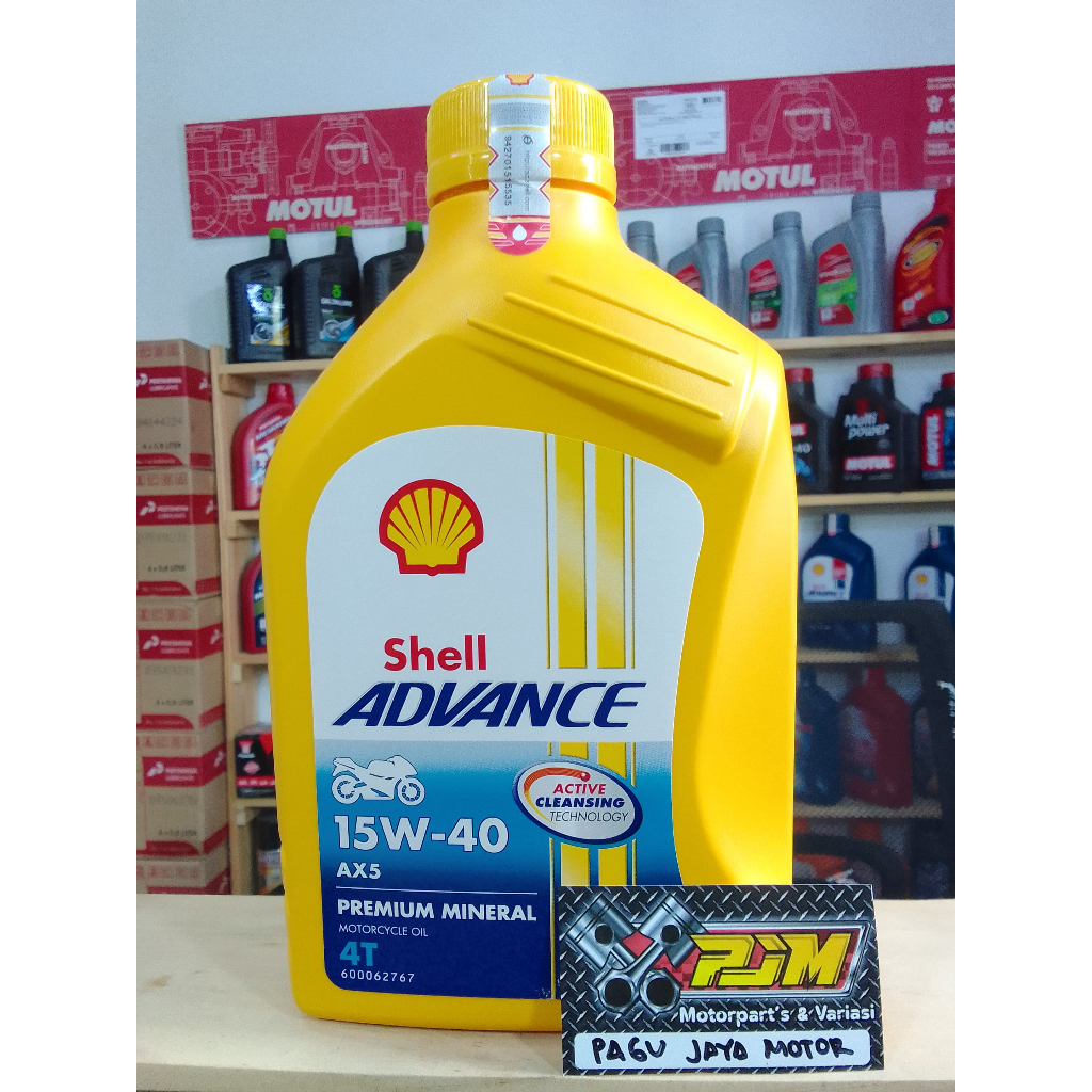 SHELL AX5 SAE 15W 40 4TAK 800 ML OLI MESIN MOTOR 4 LANGKAH (ORIGINAL)