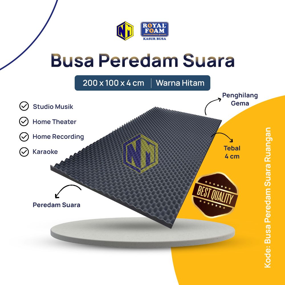 BUSA PEREDAM SUARA MODEL TELUR 200X100X4 CM