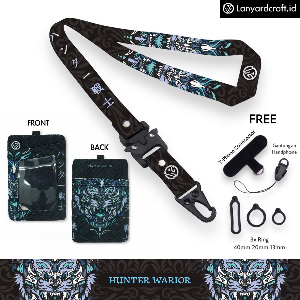 

LC.ID Lanyard Craft Hunter Warior V2 Gantungan Tali Holder Card Printing - Hunter Warior series