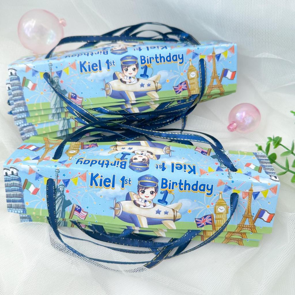 

Pesawat Pilot Cute - Label Kantong Snack Goodie Bag Birthday / Kantong Souvenir Hampers Ulang Tahun