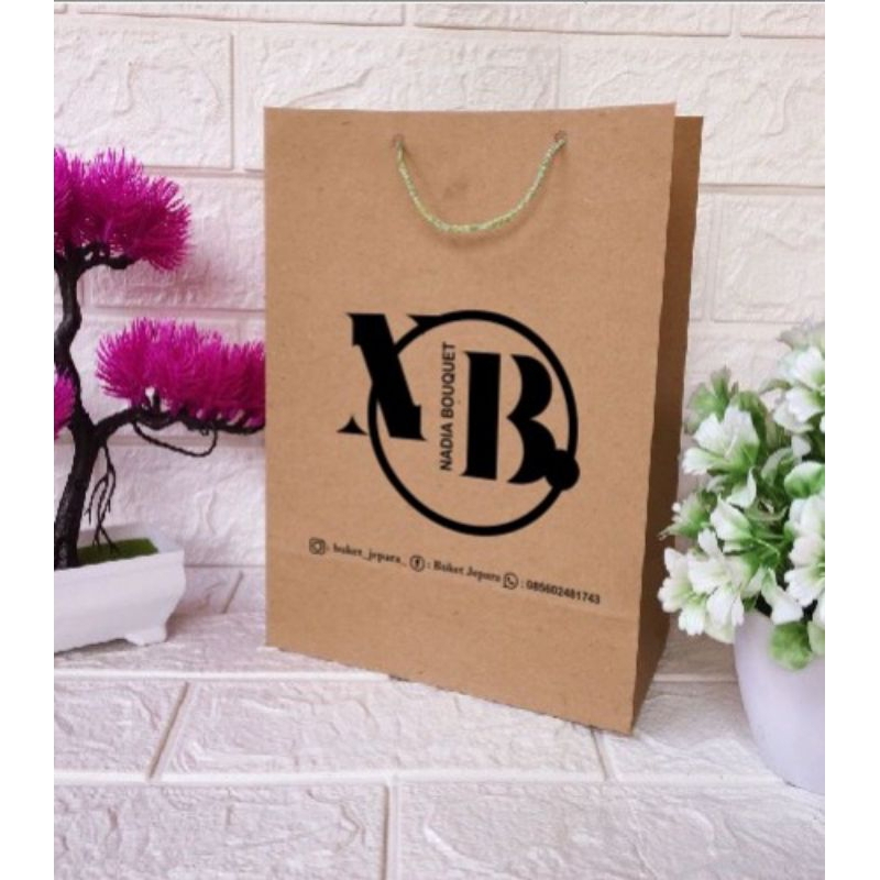 

Paperbag Custom Nama ukuran 40x12x40 | Tas Kado | Tas Souvenir