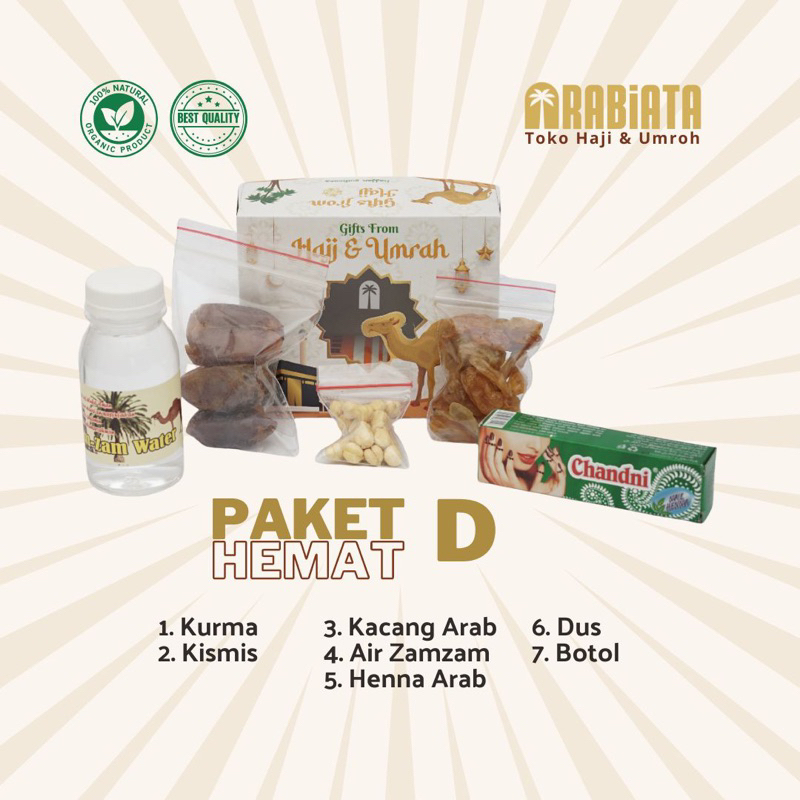

Paket HEMAT (D) - Gift Oleh-Oleh Haji & Umroh !! Arabiatastore