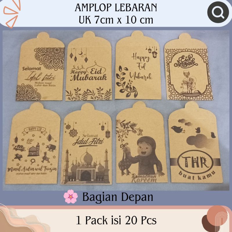 

( 20 pcs ) AMPLOP LEBARAN || AMPLOP HARI RAYA IDUL FITRI || UK. 7cm x 10cm