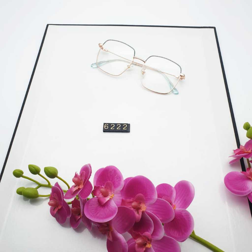 FRAME 6222/KACAMATA FASHION WANITA/PRIA BENING NORMAL/KACAMATA BESI TITANIUM/FRAME KACAMATA/