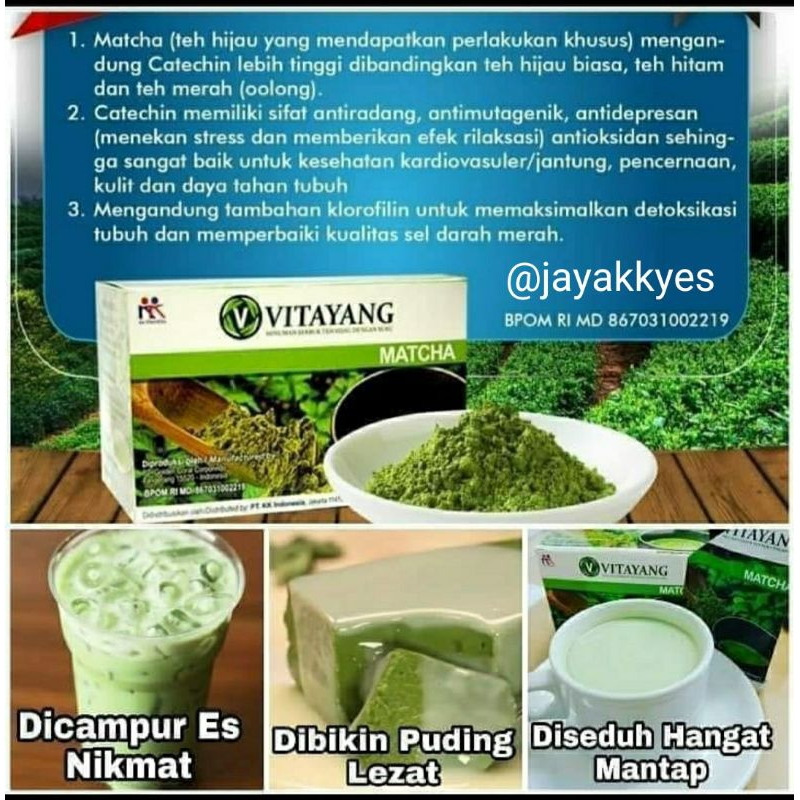 

Vitayang Teh Hijau Matcha - minuman serbuk teh hijau dengan susu - Teh Hijau untuk kesehatan