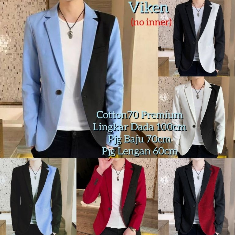 Splash BPS Blazer Jas Pria VIKEN Baju Pakaian Blazer Cowok Keren Jas Pria Model Korea Korean Pesta S