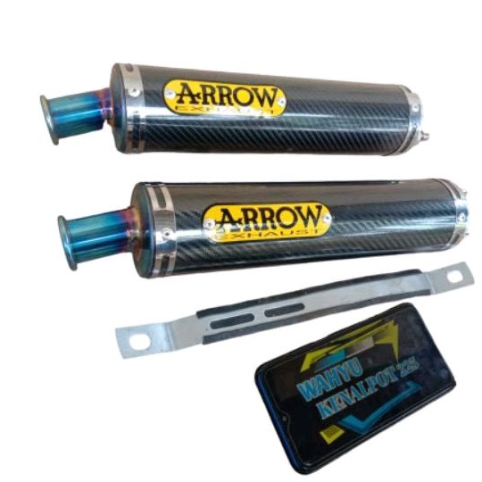 Slincer Arrow karbon Motif/Knalpot Motor 2 Tak Ninja R RR Fiz R Satria 2 Tak Rx King dll