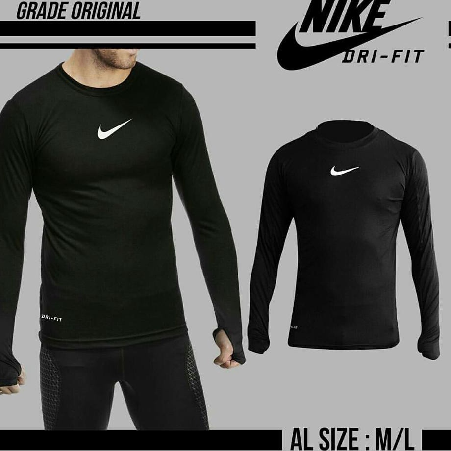 GROSIR Best Seller  Manset BAJU Baselayer Nike Thumbhole Lengan Panjang 4 Warna