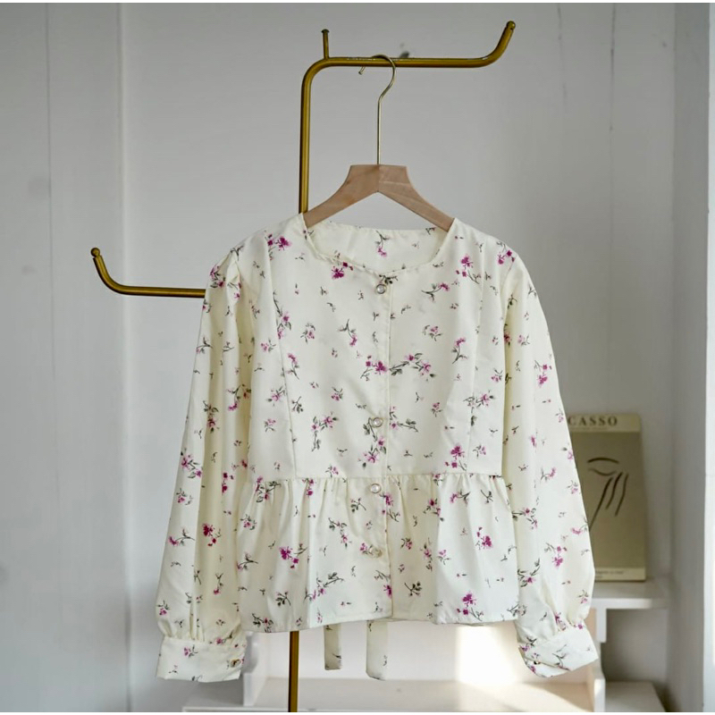 CFS - Lillian Floral Top Blouse - blouse floral - blouse korean style - outfit korea - korean style 