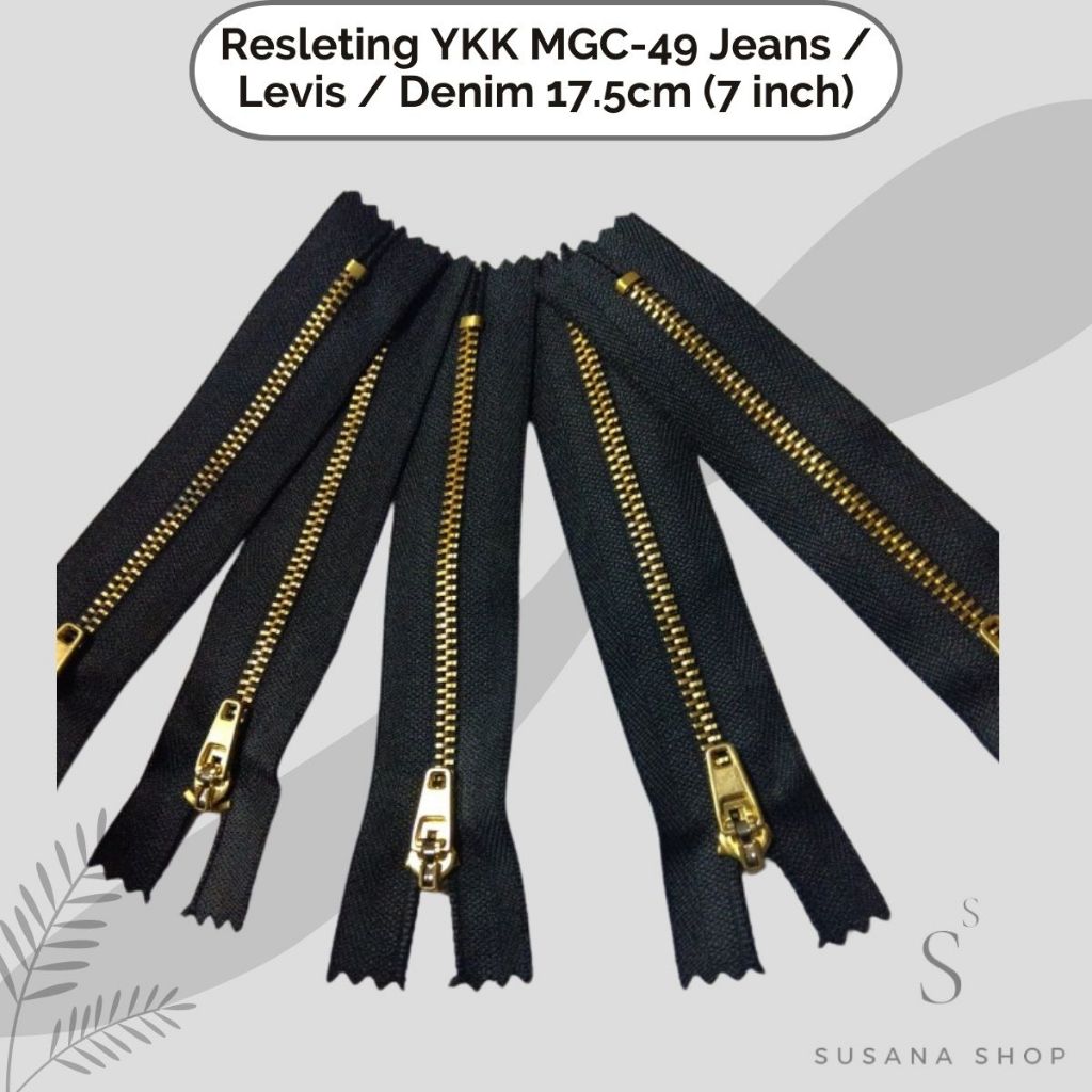 Resleting Jeans / Levis / Denim YKK MGC-49 17.5cm (7 inch) / Resleting Jeans YKK / Resleting Levis Y