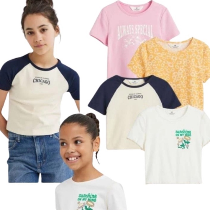 Ready Stok Atasan Anak Perempuan Crop HM