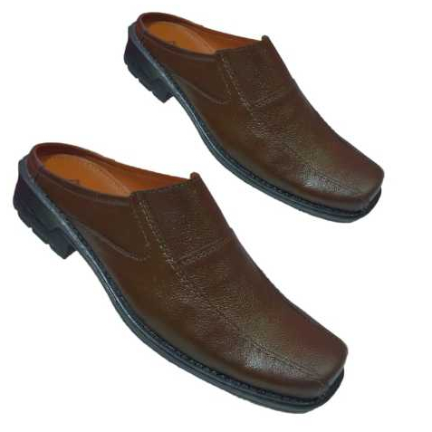 Sandal Sepatu Pria Kulit Asli Slop Bustong Nyaman Dipakai Beraktifitas Seharian - Sepetu Selop Cowok