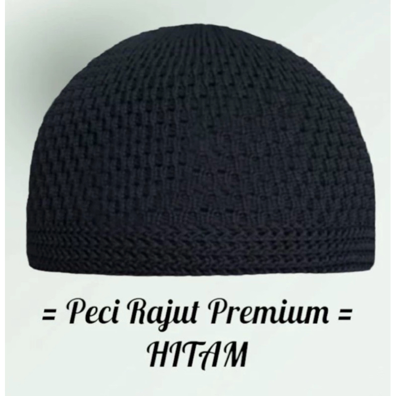 Official (Ecer)Peci Kopyah Rajut Tebal Murah Hitam Putih