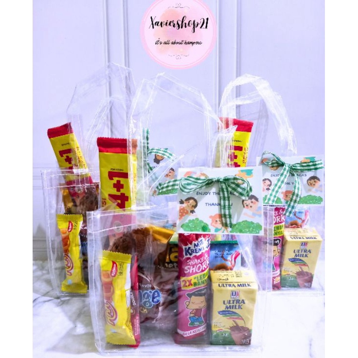 

MEGA SALE Paket snack KEMASAN TAS MIKA FREE CARD