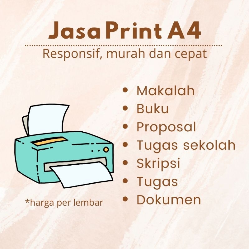 

CETAK / PRINT DOKUMEN TUGAS, MAKALAH, SKRIPSI, BUKU, PROPOSAL. CEPAT DAN RESPONSIF.