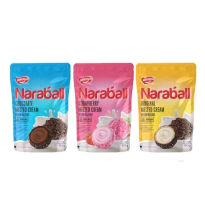 

Naraya Naraball 80gr wafer salut cookies rasa coklat vanila strawberry