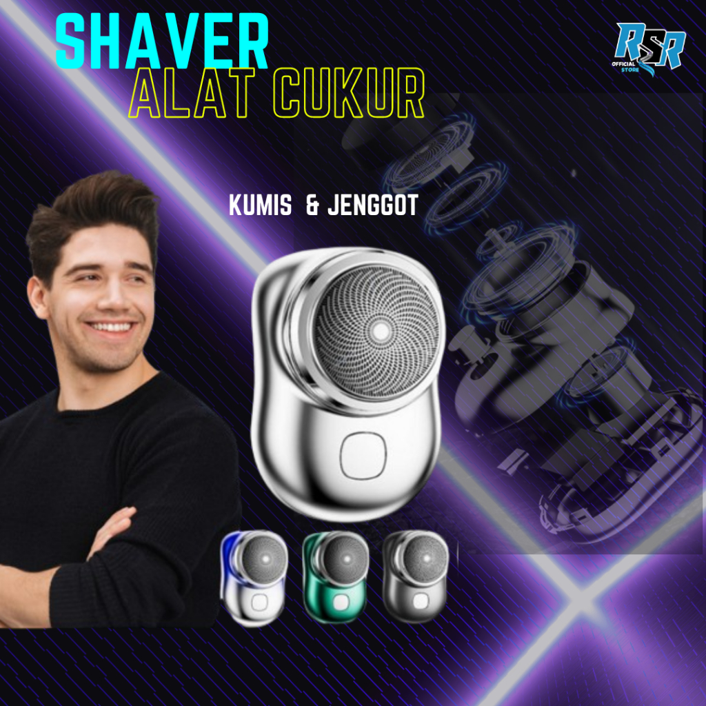 Alat Cukur Jenggot Elektrik Mini Portable Rechargeable Alat Cukur Kumis / Jenggot | Shaver USB Pencu