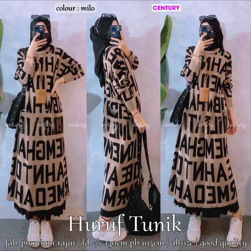 HURUF • NOREN JUMBO TUNIK BIGSIZE BASIC PLAIN | SULIS KEMEJA KATUN IMPORT POLOS MIX SQUARE LD 108 BY